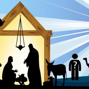 Nativity Scene Illustration, Shutterstock.com